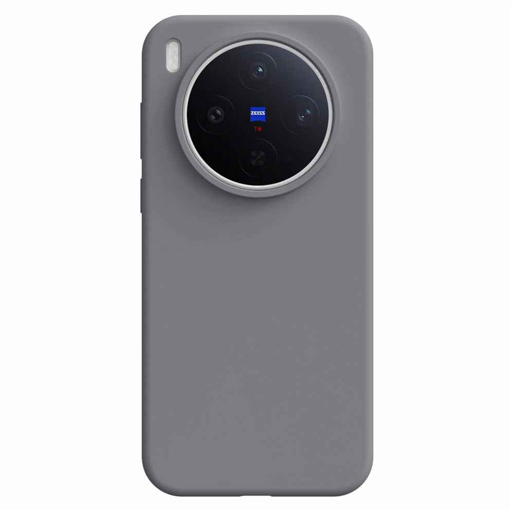 For vivo X300s 5G Case Skin-Friendly Liquid Silicone + PC Phone Cover - Dark Grey