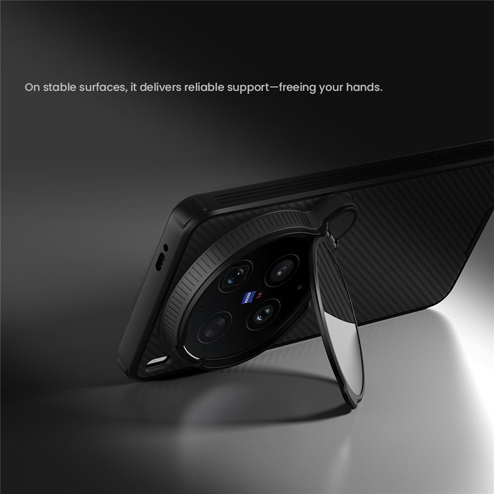 NILLKIN Camshield Prop Magnetic Series for vivo X300 Ultra 5G Case Clear Lens Lid PC TPU Phone Back Cover - Black