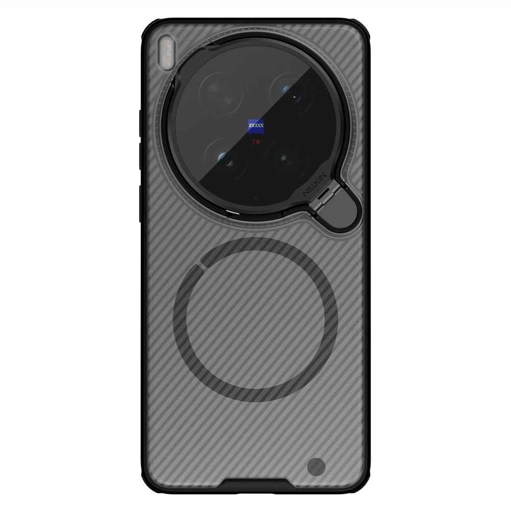 NILLKIN Camshield Prop Magnetic Series for vivo X300 Ultra 5G Case Clear Lens Lid PC TPU Phone Back Cover - Transparent Black