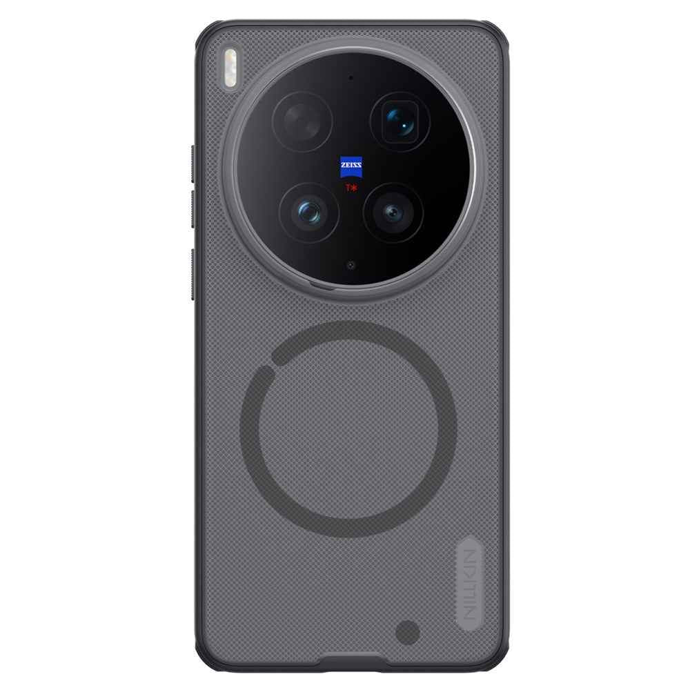 NILLKIN Super Frosted Shield Pro for vivo X300 Ultra 5G Magnetic Case PC + TPU Phone Cover - Transparent Black