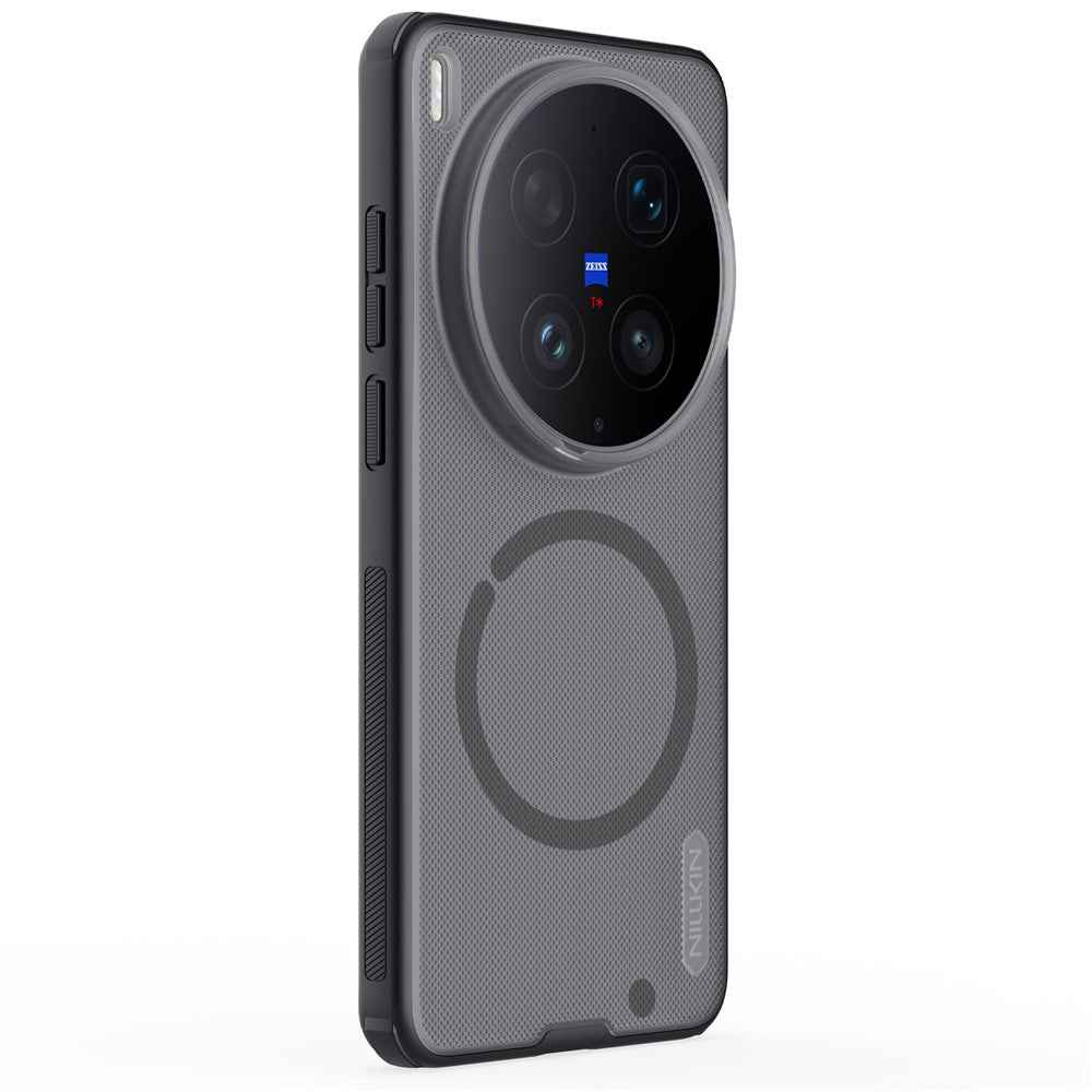NILLKIN Super Frosted Shield Pro for vivo X300 Ultra 5G Magnetic Case PC + TPU Phone Cover - Transparent Black
