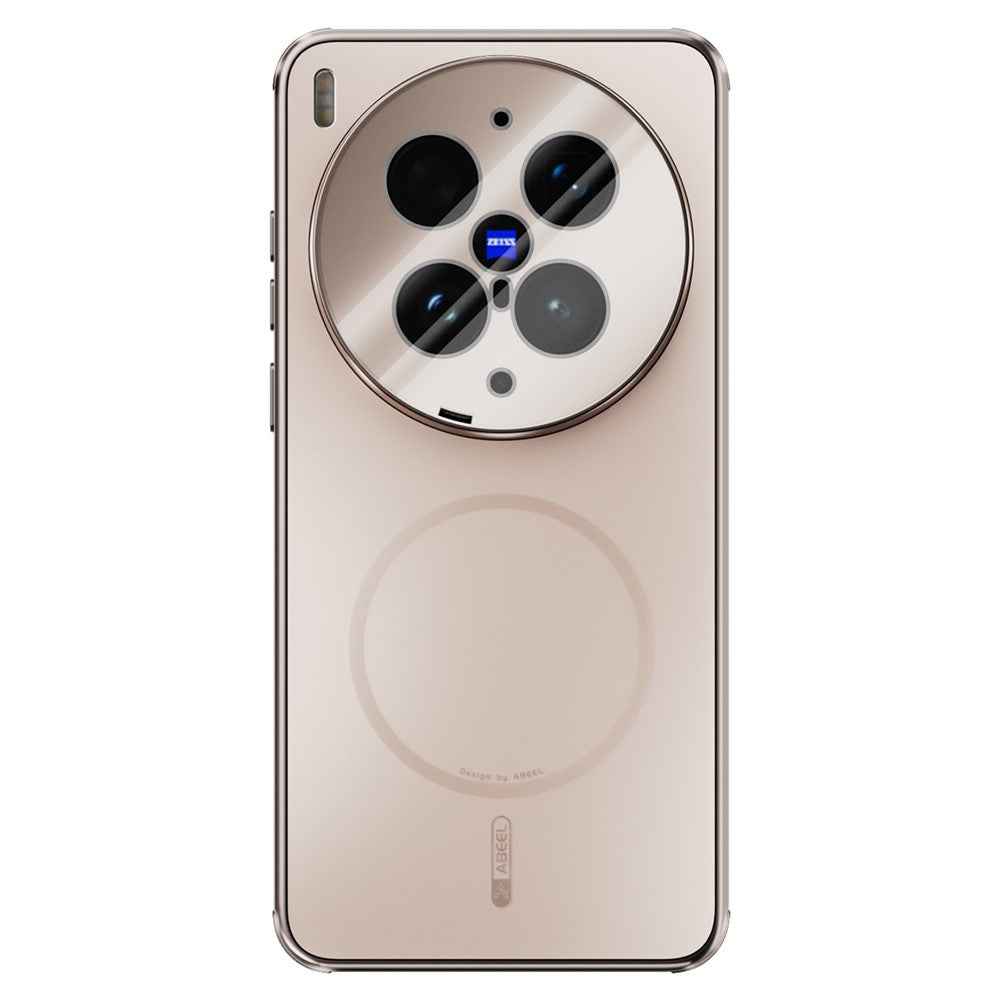 ABEEL For vivo X300 Ultra 5G Magnetic Case TPU PC Cooling Matte Phone Back Cover with Lens Film - Gold