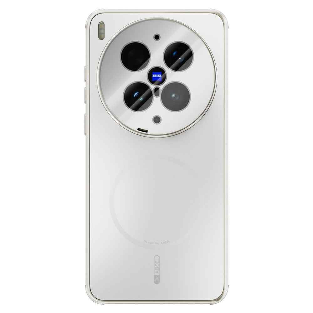 ABEEL For vivo X300 Ultra 5G Magnetic Case TPU PC Cooling Matte Phone Back Cover with Lens Film - White