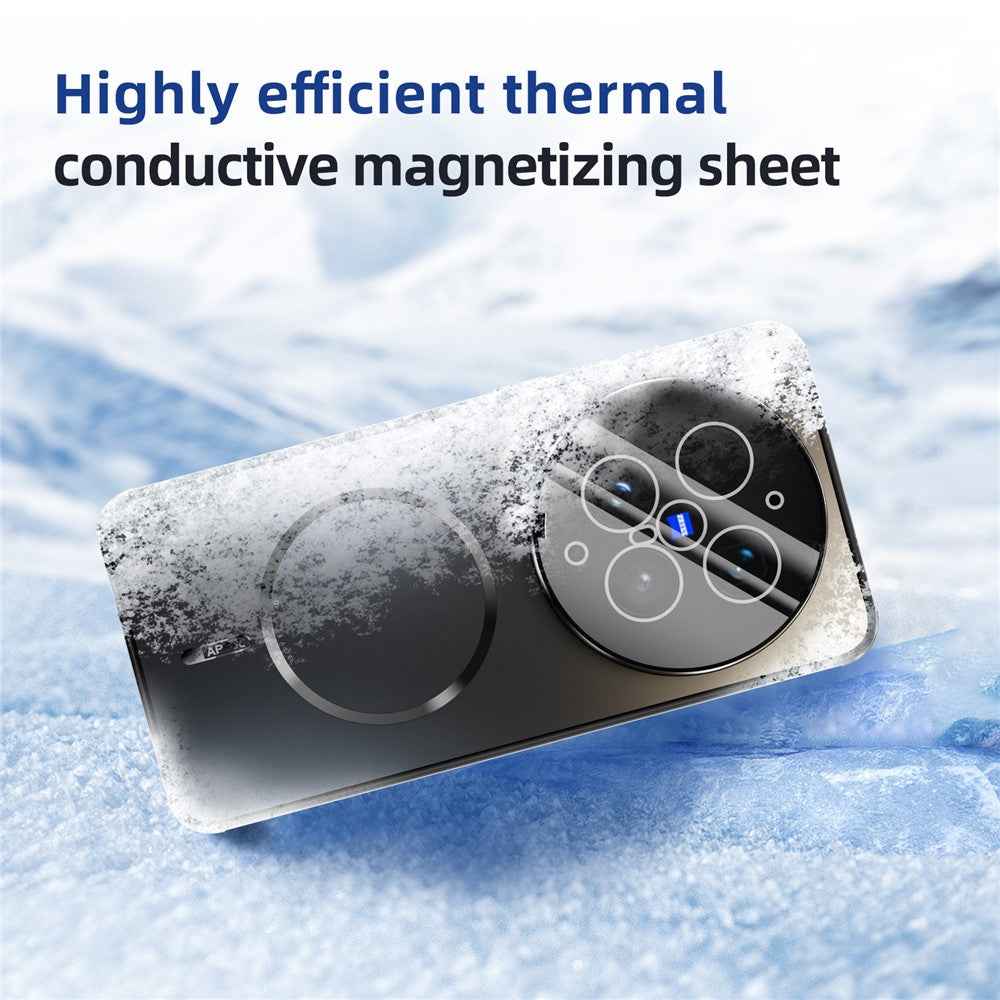 ABEEL For vivo X300 Ultra 5G Magnetic Case TPU PC Cooling Matte Phone Back Cover with Lens Film - White