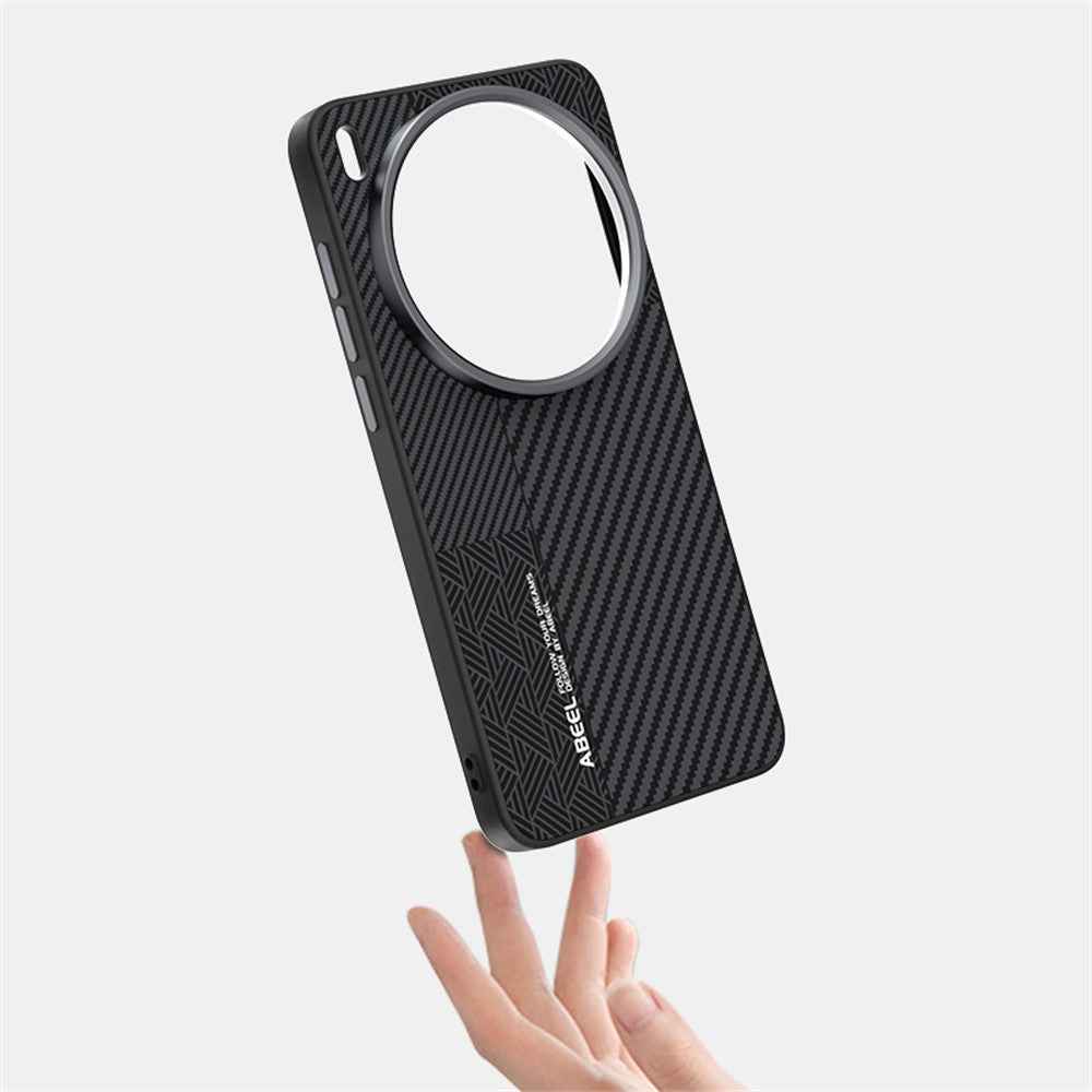 ABEEL For vivo X300 Ultra 5G Magnetic Case PC + TPU + Aluminum Alloy + PU Leather Slim Phone Back Cover - Texture 3