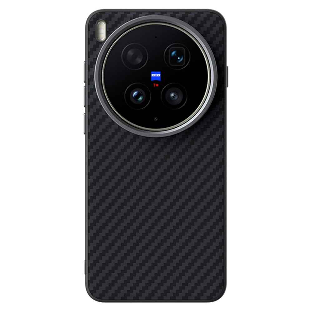 ABEEL For vivo X300 Ultra 5G Magnetic Case Carbon Fiber Texture Phone Back Cover - Black