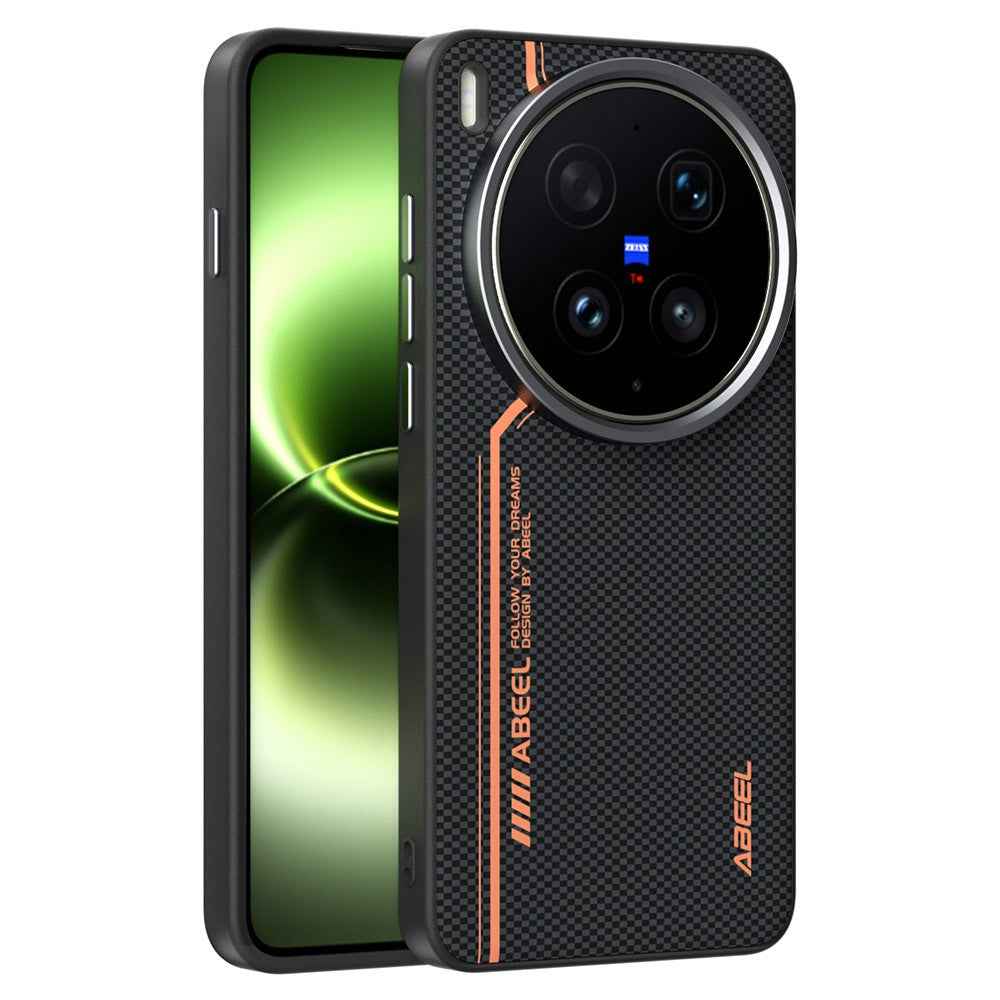 ABEEL For vivo X300 Ultra 5G Magnetic Case Micro-Embossing 6D Printed PC TPU Aluminum Alloy Leather Phone Cover - Outstanding No. 2