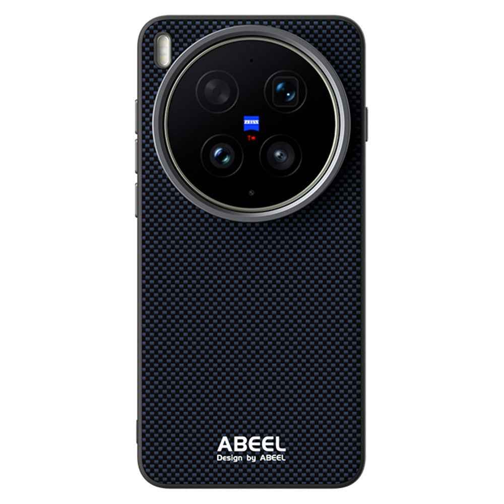 ABEEL For vivo X300 Ultra 5G Magnetic Case Printed PC TPU Aluminum Alloy Leather Phone Cover - Black