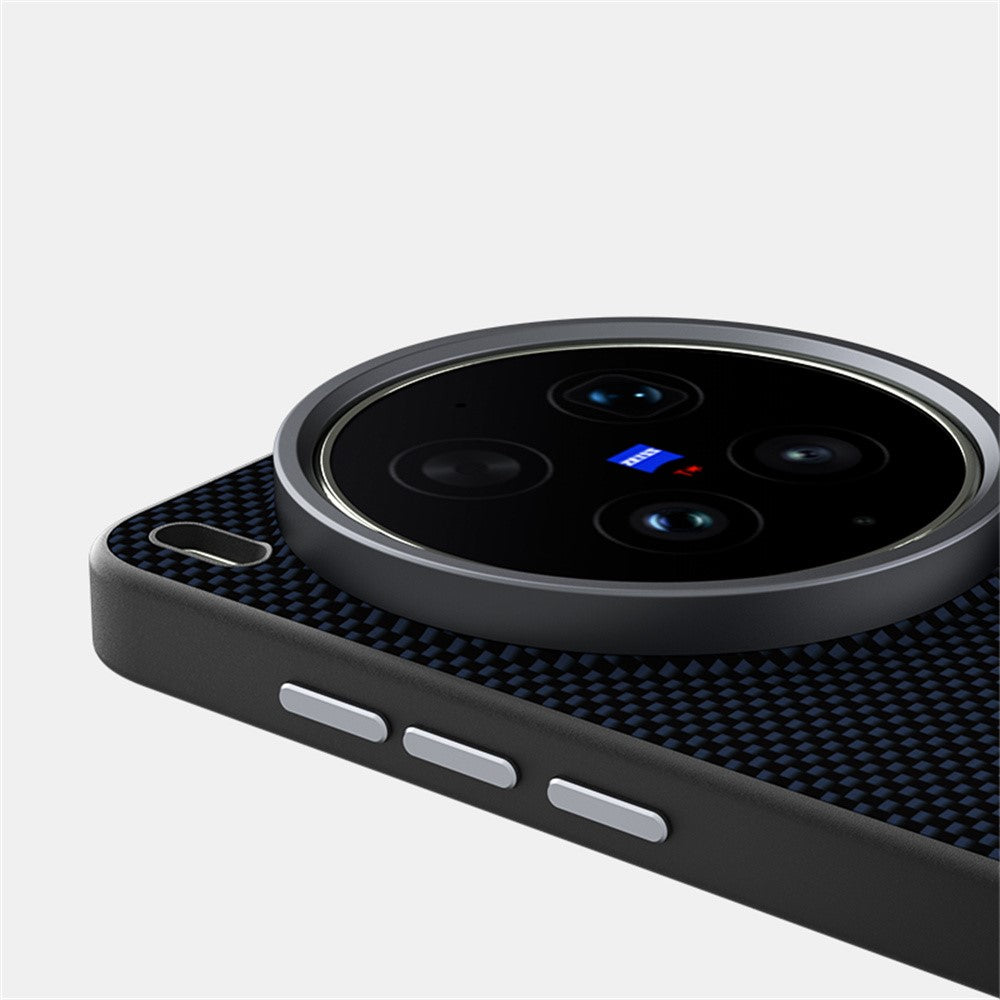 ABEEL For vivo X300 Ultra 5G Magnetic Case Printed PC TPU Aluminum Alloy Leather Phone Cover - Black