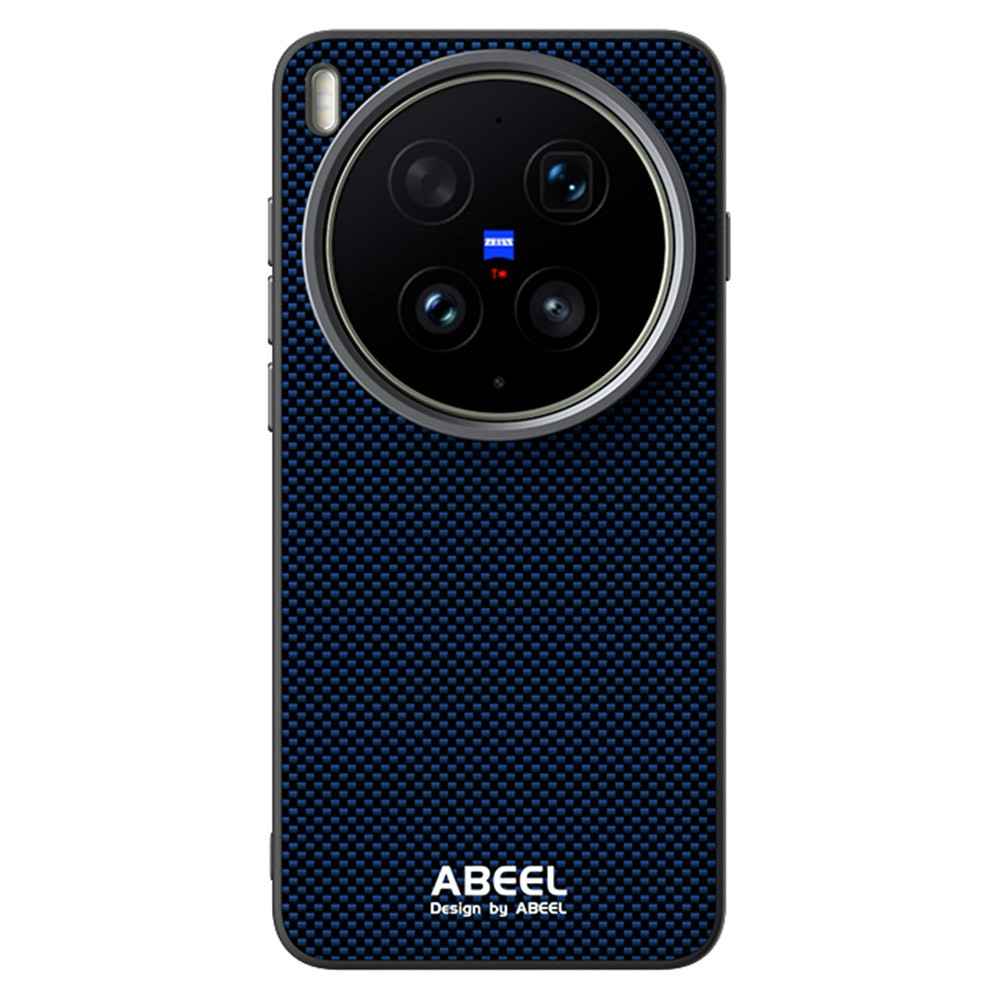 ABEEL For vivo X300 Ultra 5G Magnetic Case Printed PC TPU Aluminum Alloy Leather Phone Cover - Blue