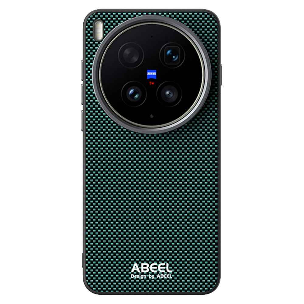 ABEEL For vivo X300 Ultra 5G Magnetic Case Printed PC TPU Aluminum Alloy Leather Phone Cover - Green