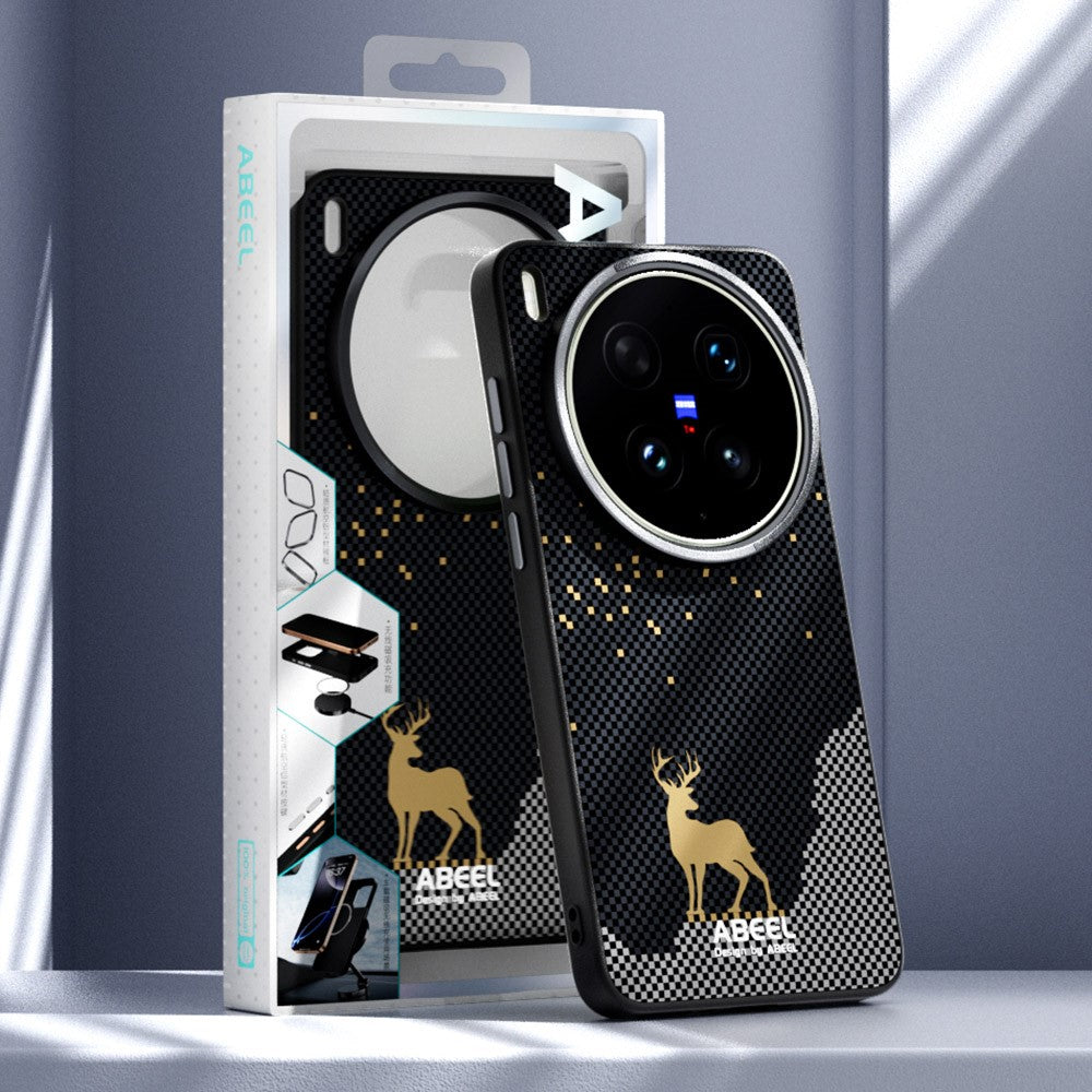 ABEEL For vivo X300 Ultra 5G Magnetic Case Ultra Slim PC TPU Phone Back Cover - Deer
