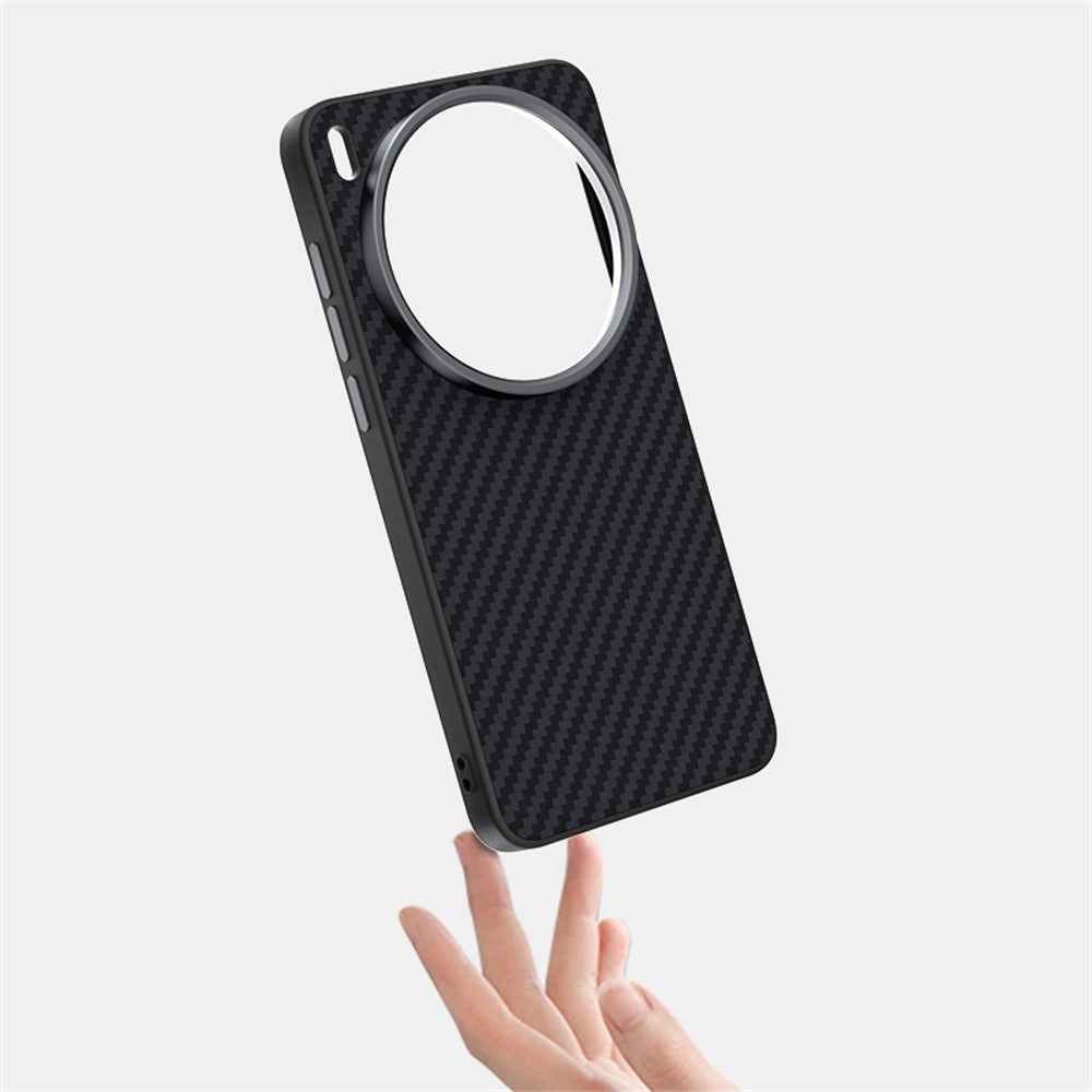 ABEEL For vivo X300s 5G Magnetic Case Carbon Fiber Texture Phone Back Cover - Black