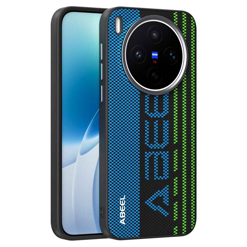 ABEEL For vivo X300s 5G Magnetic Case Micro-Embossing 6D Printed PC TPU Aluminum Alloy Leather Phone Cover - Outstanding No. 1