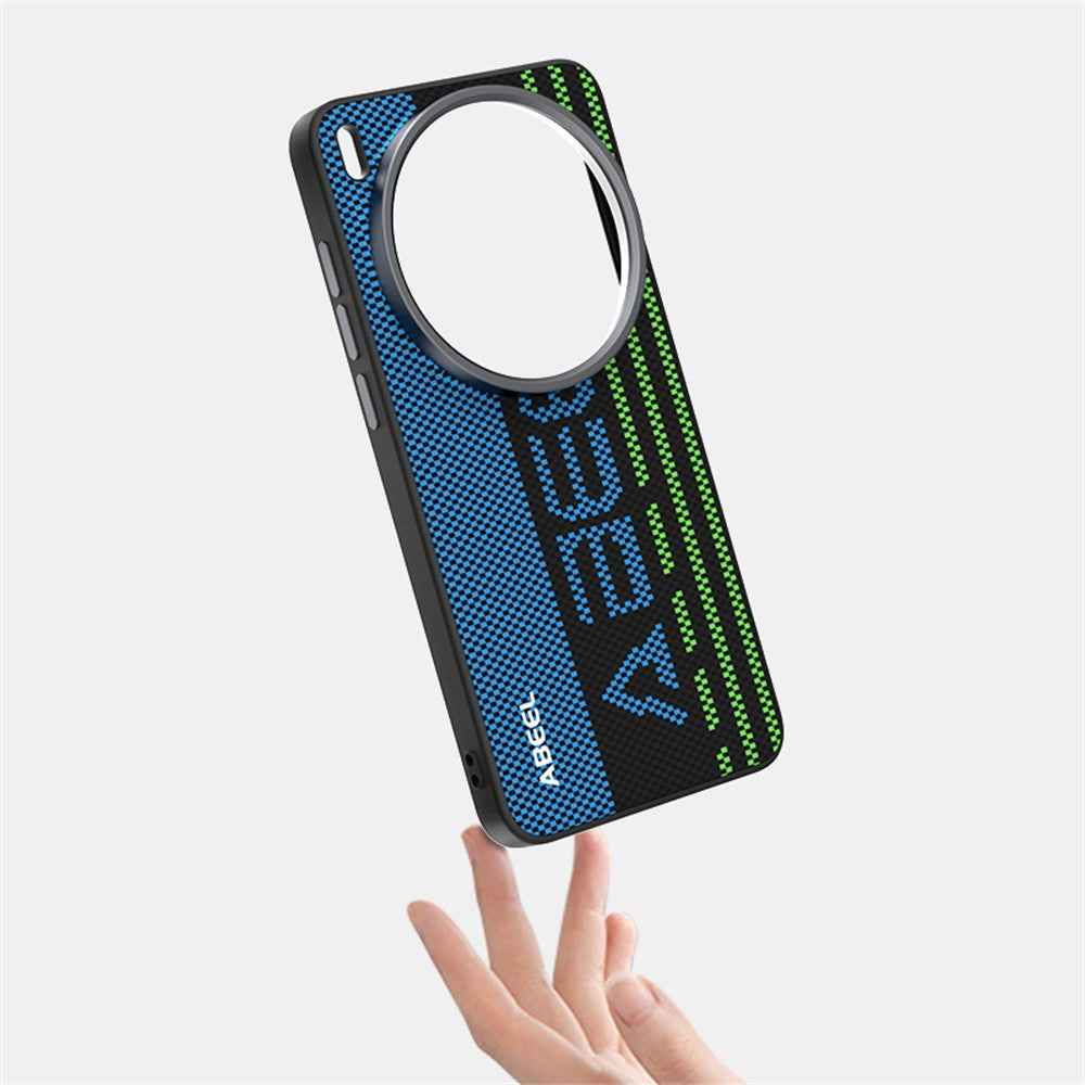 ABEEL For vivo X300s 5G Magnetic Case Micro-Embossing 6D Printed PC TPU Aluminum Alloy Leather Phone Cover - Outstanding No. 4