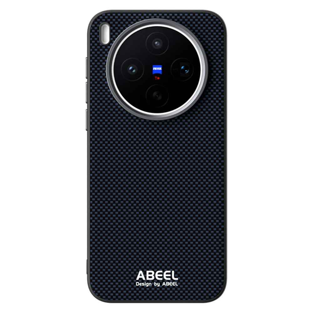 ABEEL For vivo X300s 5G Magnetic Case Printed PC TPU Aluminum Alloy Leather Phone Cover - Black