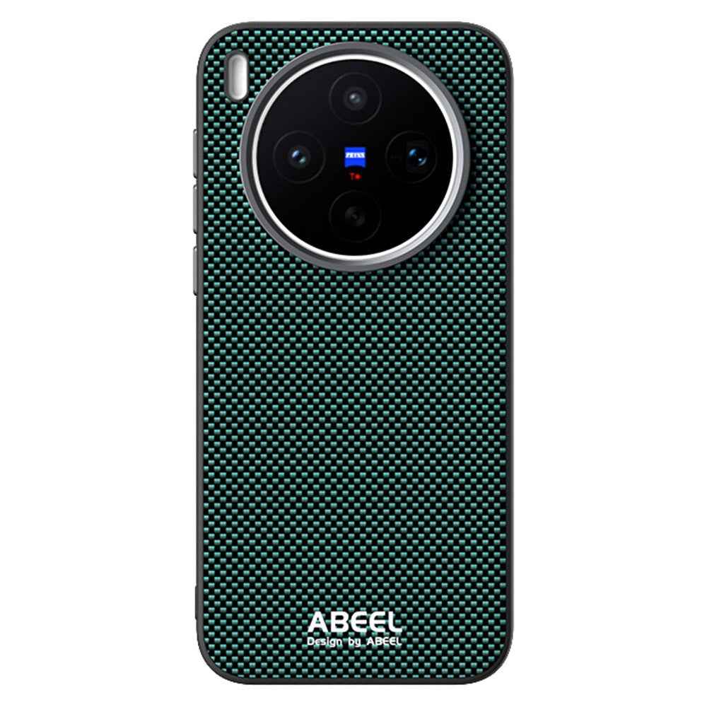 ABEEL For vivo X300s 5G Magnetic Case Printed PC TPU Aluminum Alloy Leather Phone Cover - Green