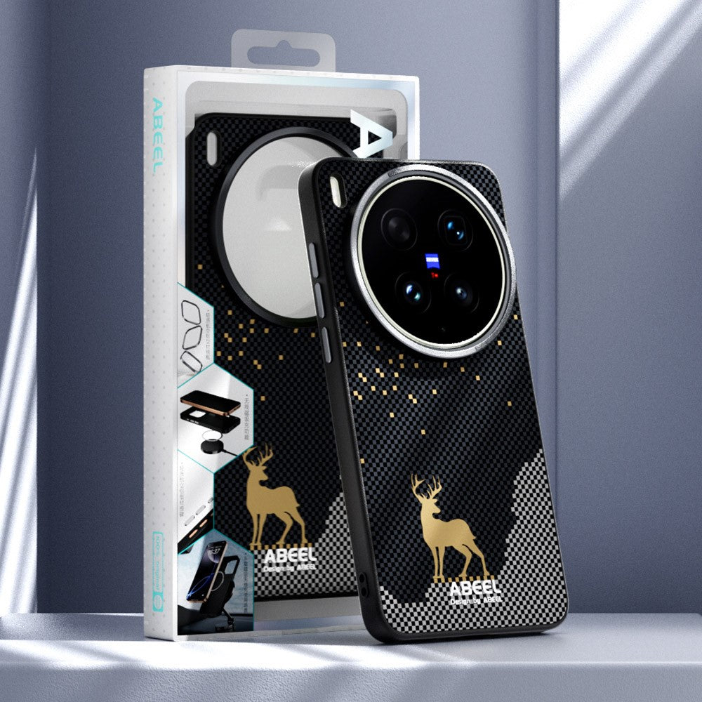ABEEL For vivo X300s 5G Magnetic Case Ultra Slim PC TPU Phone Back Cover - Deer