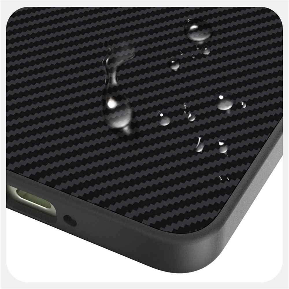ABEEL For vivo X300s 5G Magnetic Case Carbon Fiber Texture TPU PC PU Phone Back Cover - Black  /  Blue