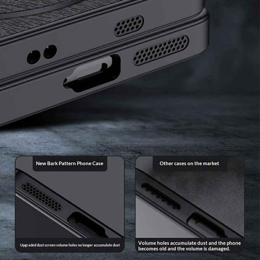 For vivo X300 Ultra 5G Case Wood Texture PU Leather Coated PC TPU Phone Cover - Grey