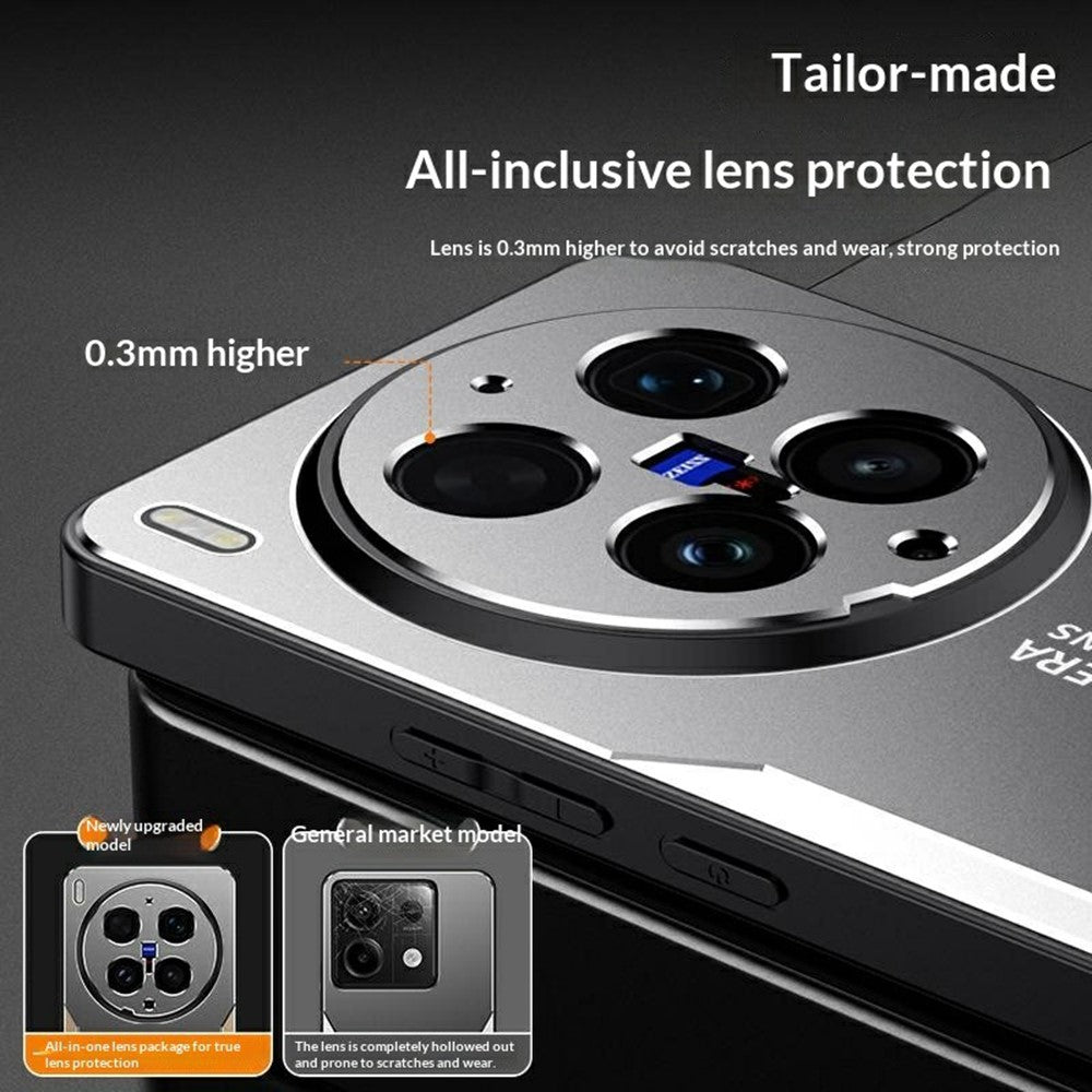 For vivo X300 Ultra 5G Phone Case Aluminium Alloy TPU PC Back Cover - Silver