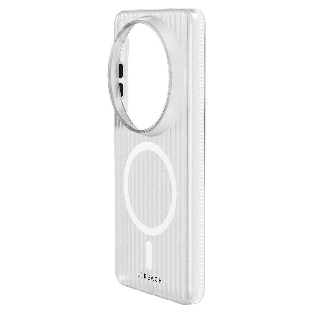 LEREACH TOC Series for vivo X300 Ultra 5G Magnetic Case Flowing Grid PC Phone Cover - White