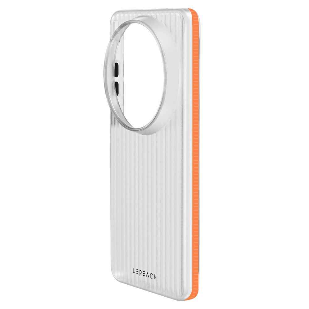 LEREACH TOC Series for vivo X300 Ultra 5G Case Flowing Grid PC Phone Cover - Orange
