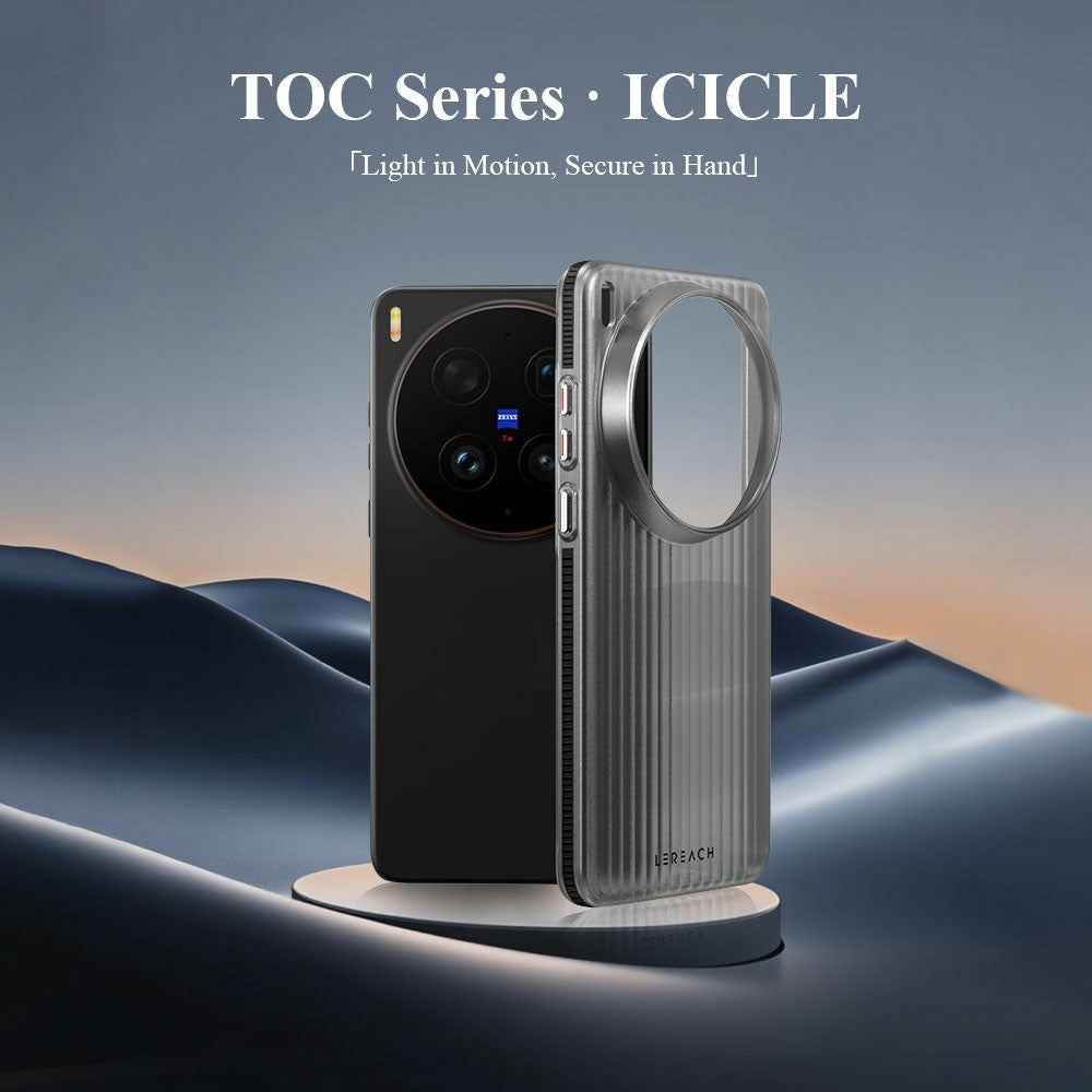 LEREACH TOC Series for vivo X300 Ultra 5G Case Flowing Grid PC Phone Cover - Black