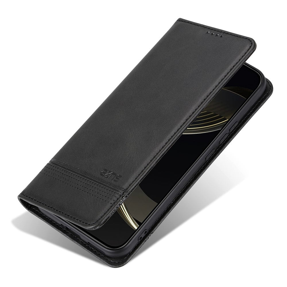 AZNS For vivo X300 Ultra 5G Phone Case Cowhide Texture PU Leather Wallet Phone Cover - Black