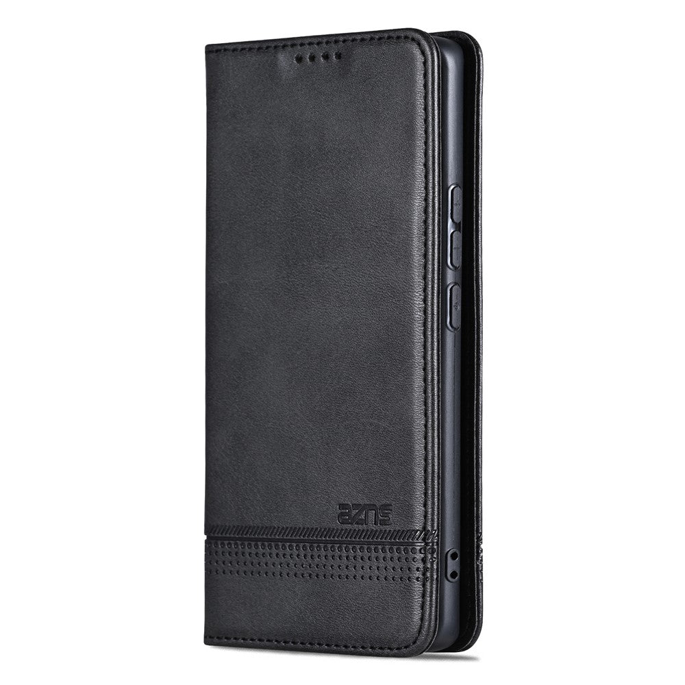 AZNS For vivo X300 Ultra 5G Phone Case Cowhide Texture PU Leather Wallet Phone Cover - Black