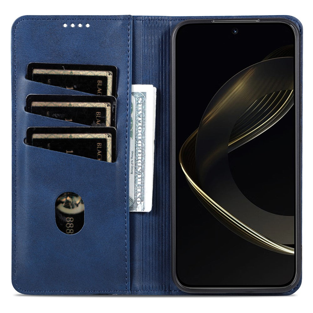 AZNS For vivo X300 Ultra 5G Phone Case Cowhide Texture PU Leather Wallet Phone Cover - Blue