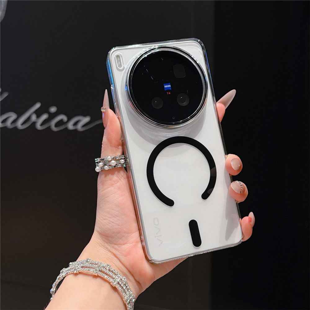 For vivo X300 Ultra 5G Magnetic Case Protective TPU + PC Phone Cover - Black