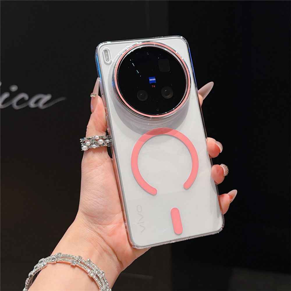 For vivo X300 Ultra 5G Magnetic Case Protective TPU + PC Phone Cover - Pink