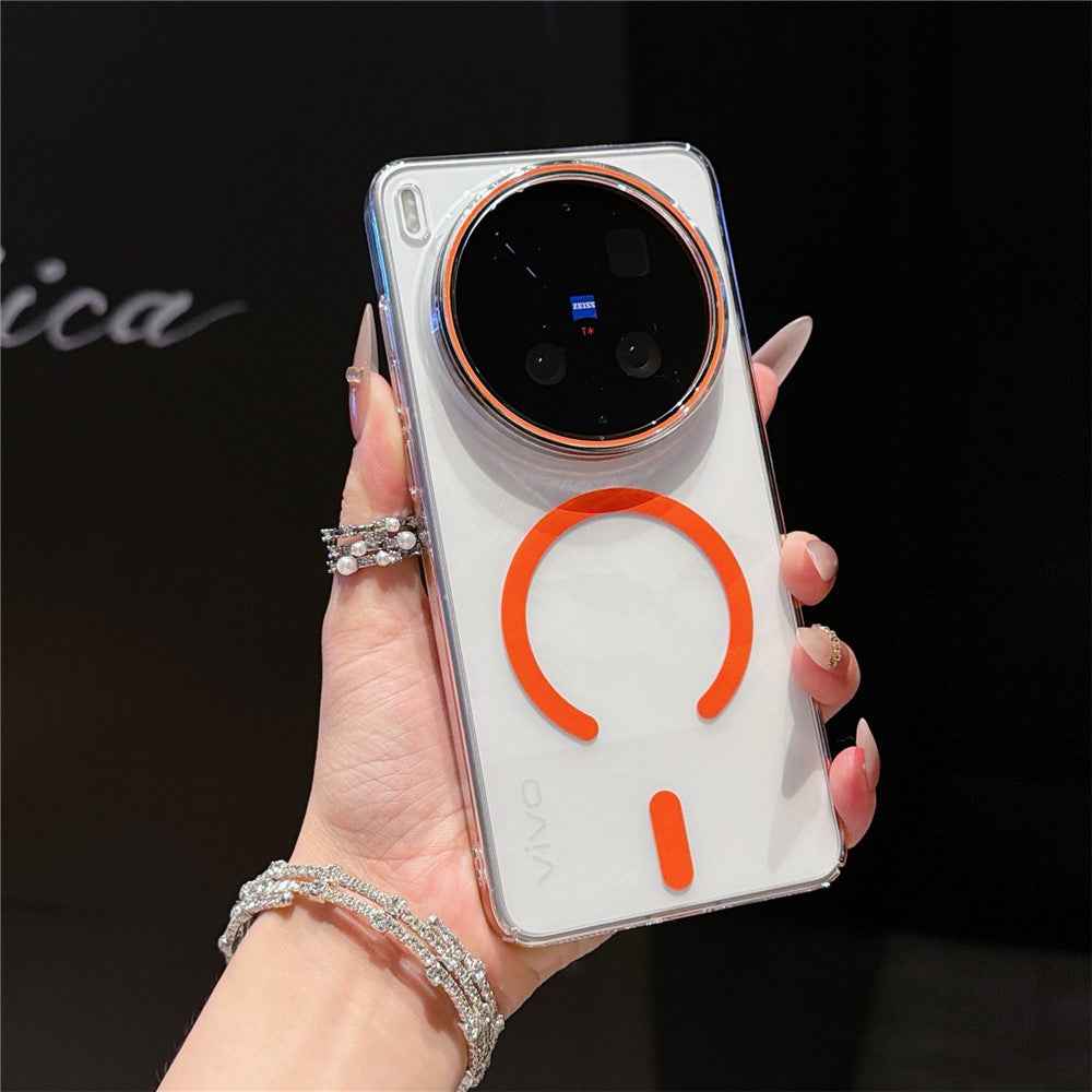 For vivo X300 Ultra 5G Magnetic Case Protective TPU + PC Phone Cover - Orange