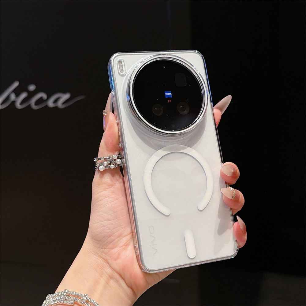For vivo X300 Ultra 5G Magnetic Case Protective TPU + PC Phone Cover - White