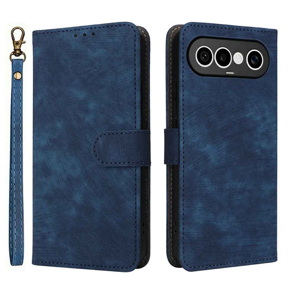 For vivo X300 FE 5G / S50 Pro mini 5G Wallet RFID Blocking PU Leather Phone Cover Stand with Strap - Blue