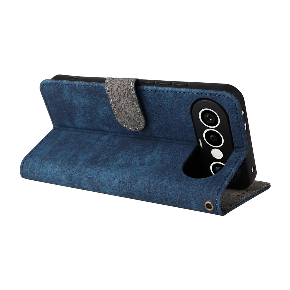 For vivo X300 FE 5G / S50 Pro mini 5G Wallet RFID Blocking PU Leather Phone Cover Stand with Strap - Blue