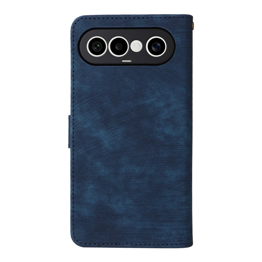 For vivo X300 FE 5G / S50 Pro mini 5G Wallet RFID Blocking PU Leather Phone Cover Stand with Strap - Blue