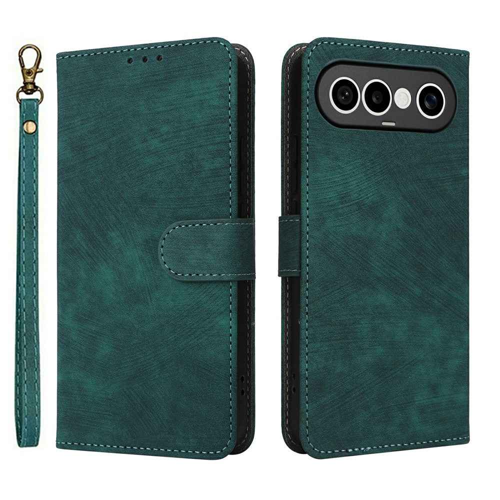 For vivo X300 FE 5G / S50 Pro mini 5G Wallet RFID Blocking PU Leather Phone Cover Stand with Strap - Green