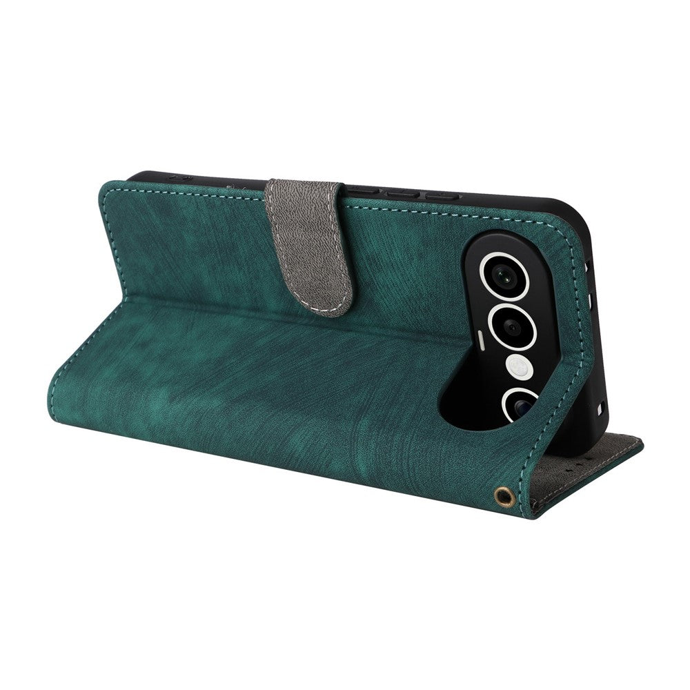For vivo X300 FE 5G / S50 Pro mini 5G Wallet RFID Blocking PU Leather Phone Cover Stand with Strap - Green