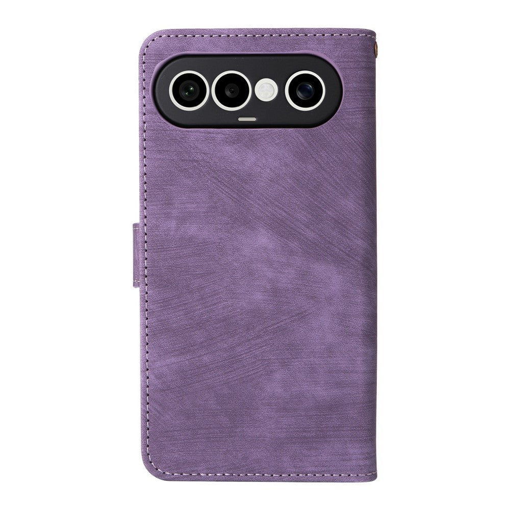 For vivo X300 FE 5G / S50 Pro mini 5G Wallet RFID Blocking PU Leather Phone Cover Stand with Strap - Purple