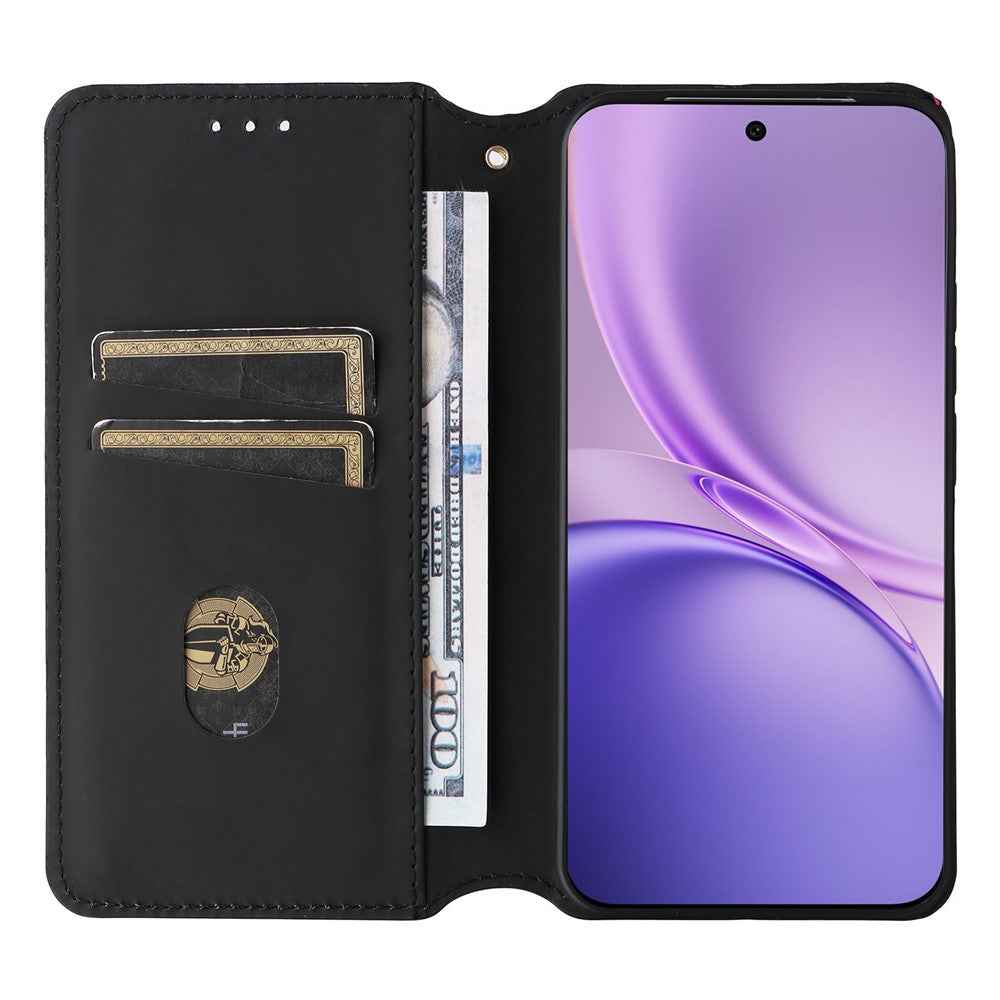 For vivo X300 FE 5G / S50 Pro mini 5G Case Wallet Rhombus Imprinted PU Leather Phone Cover - Blue