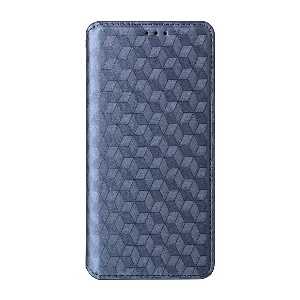For vivo X300 FE 5G / S50 Pro mini 5G Case Wallet Rhombus Imprinted PU Leather Phone Cover - Blue