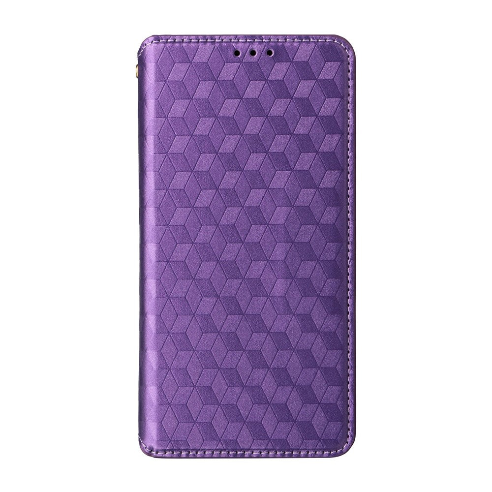 For vivo X300 FE 5G / S50 Pro mini 5G Case Wallet Rhombus Imprinted PU Leather Phone Cover - Purple