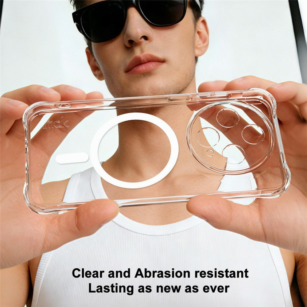 IMAK for vivo X300s 5G Magnetic Case Airbag Shockproof Protection TPU Phone Cover - Transparent