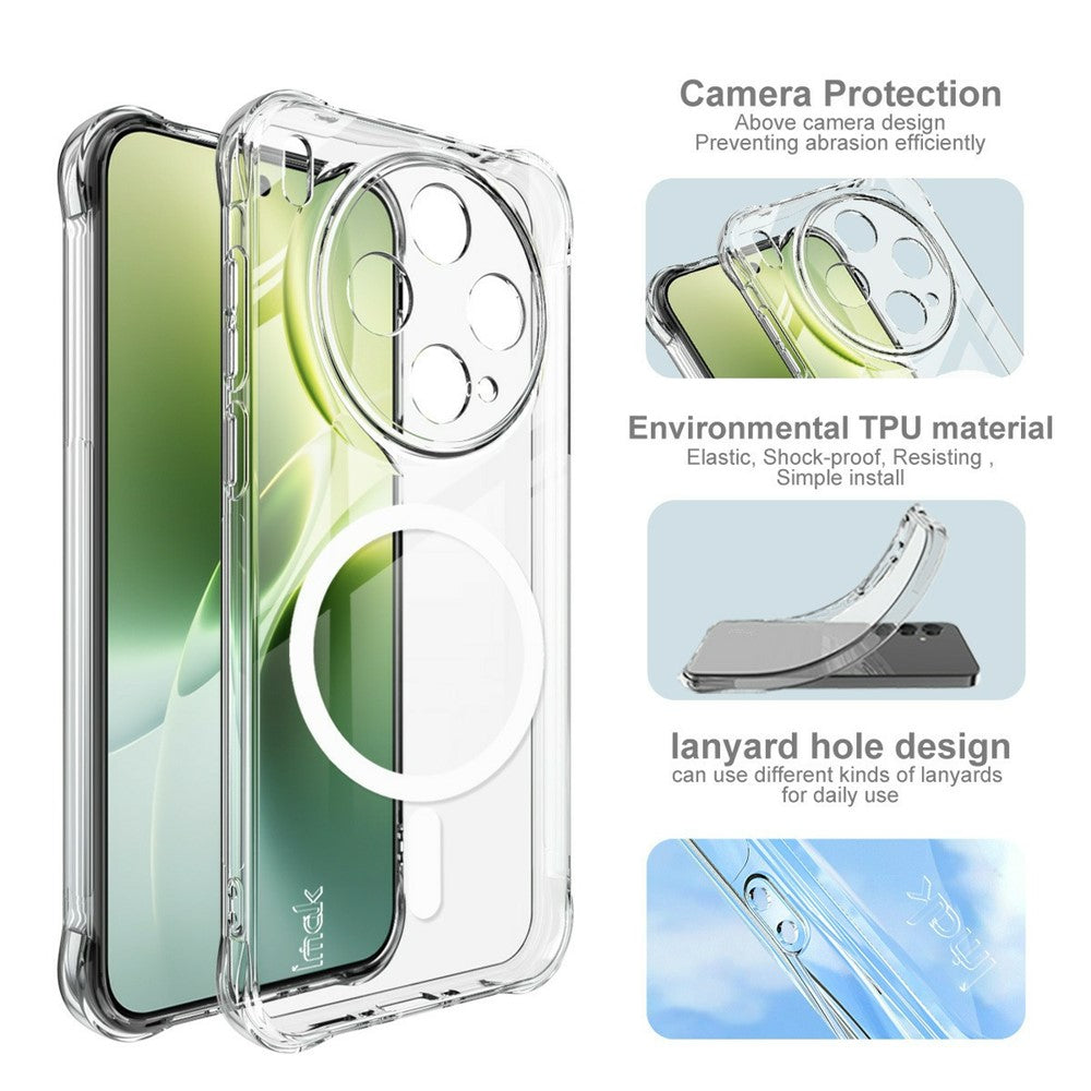 IMAK for vivo X300s 5G Magnetic Case Airbag Shockproof Protection TPU Phone Cover - Transparent
