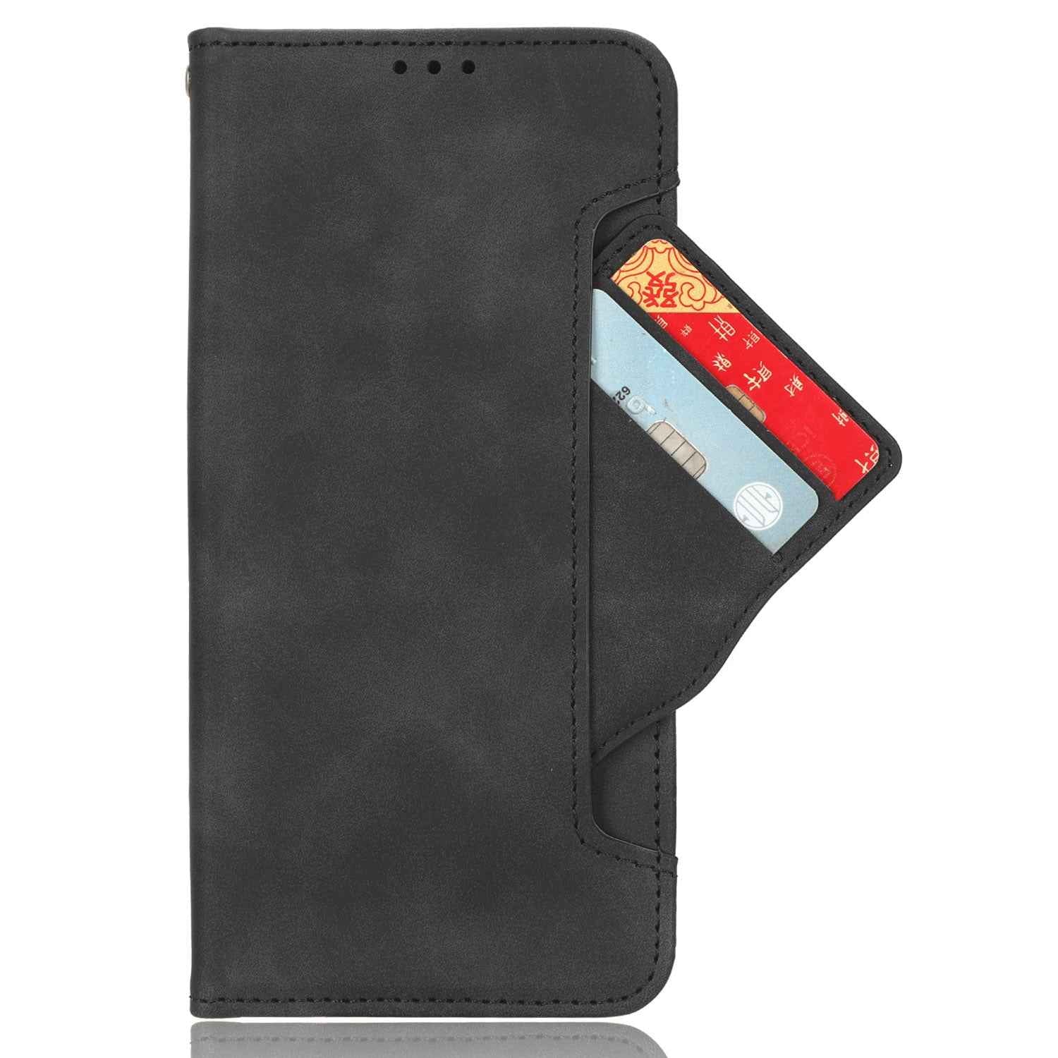 For vivo X300 Ultra 5G Leather Case Phone Wallet Cover with Multiple Card Slots - Black