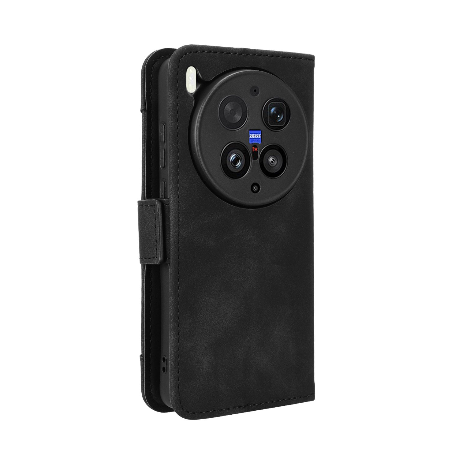 For vivo X300 Ultra 5G Leather Case Phone Wallet Cover with Multiple Card Slots - Black
