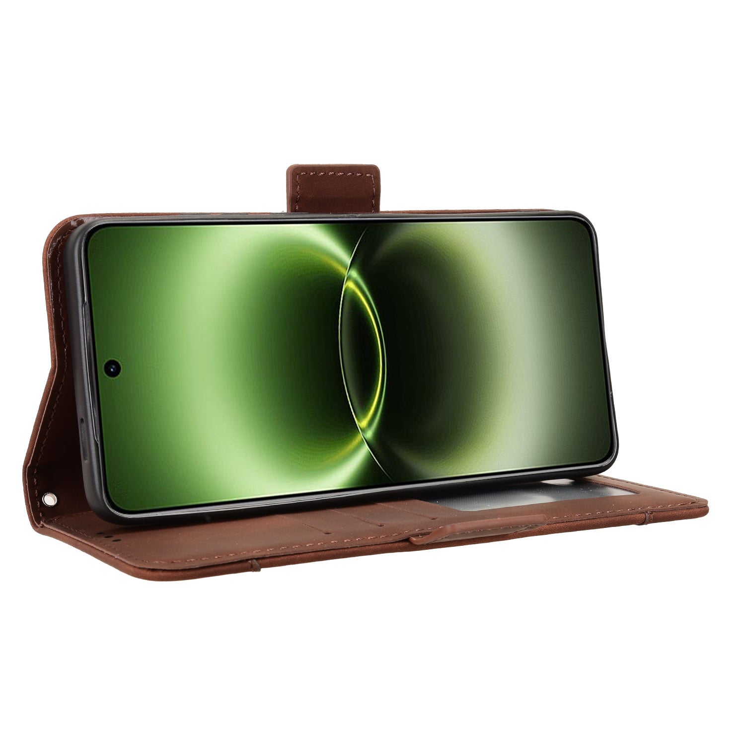 For vivo X300 Ultra 5G Leather Case Phone Wallet Cover with Multiple Card Slots - Brown