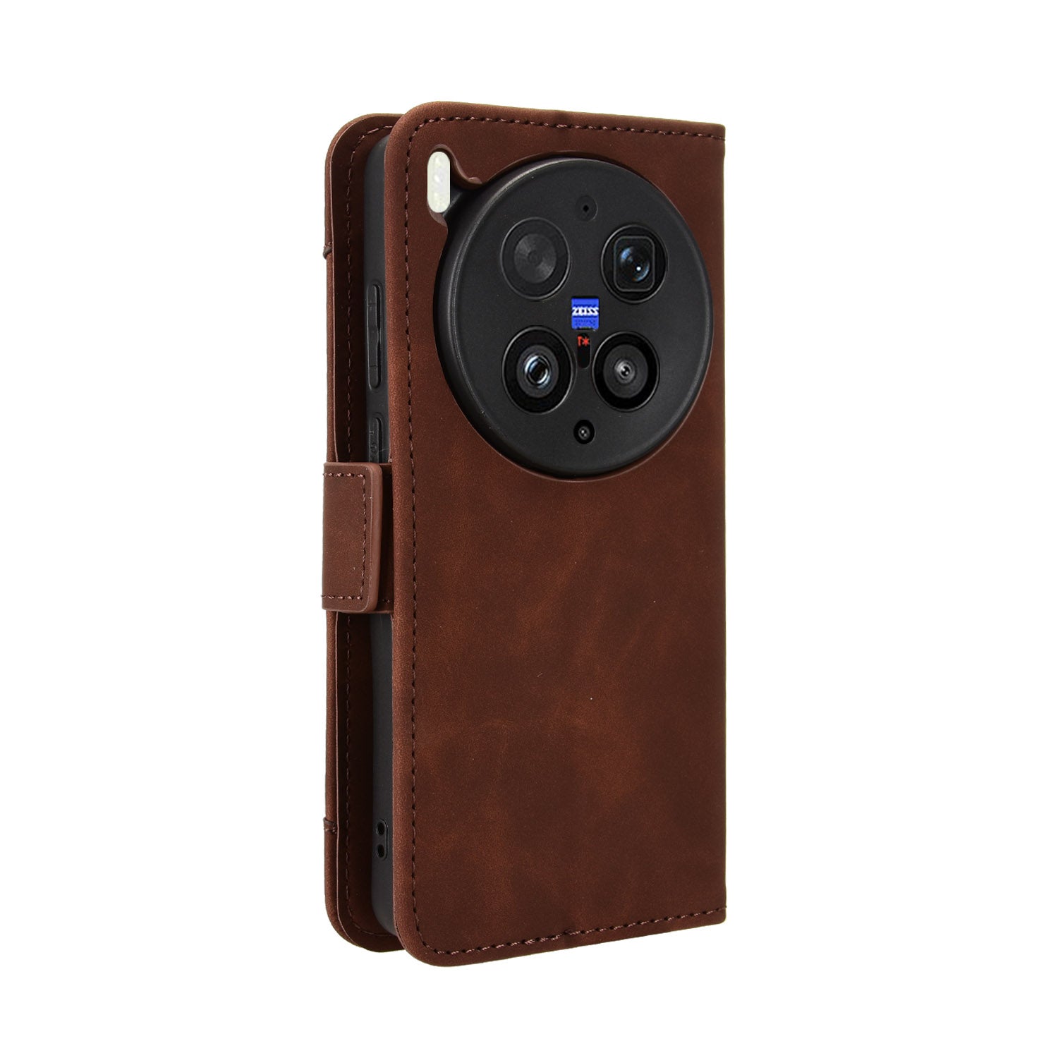 For vivo X300 Ultra 5G Leather Case Phone Wallet Cover with Multiple Card Slots - Brown